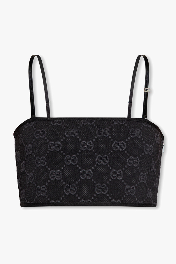 【GUCCI】GG Embossing Logo Square Shoulder Bag Crop Gucci White GG Embossed Perforated Calfskin Square Shoulder